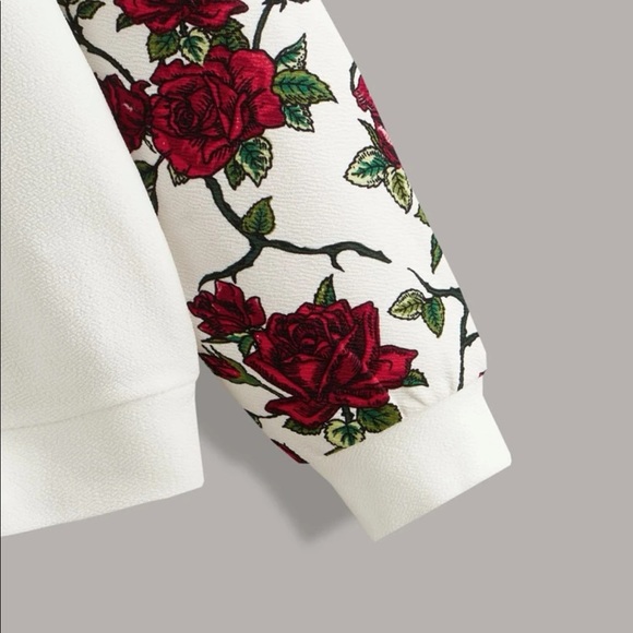 Rose Floral Print Sweatshirt - Picture 3 of 4